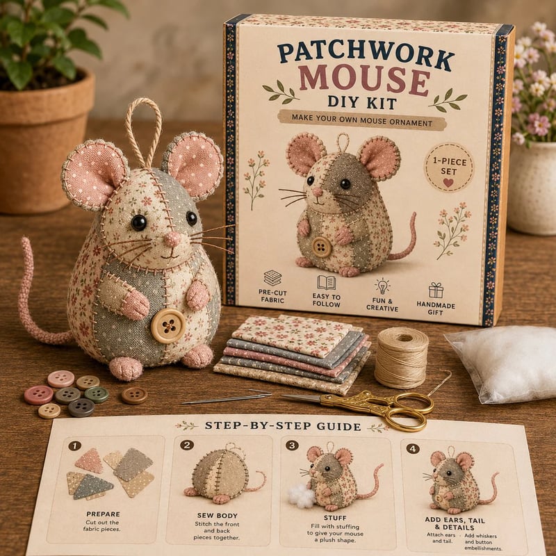 🧵DIY Patchwork Animal Kit – Create Your Own Adorable Animals - Highland Cattle