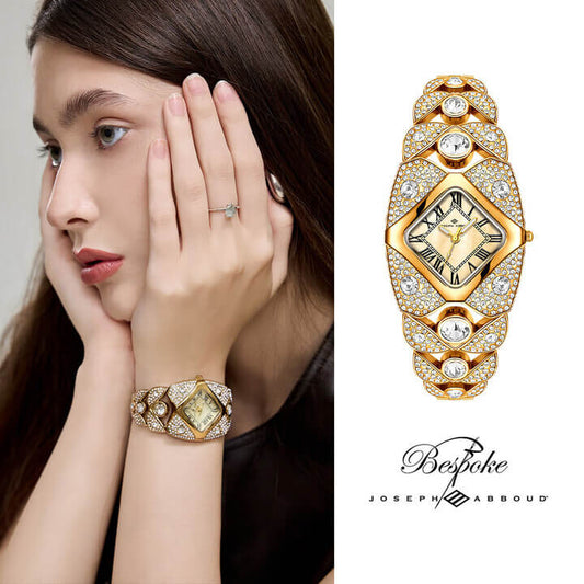 Luxury Full Diamond Bangle Bracelet Watch Women's Fashion Stainless Steel Quartz Wristwatch 30M Waterproof Elegant Stylish Unique Gift for Wife Bling Jewelry