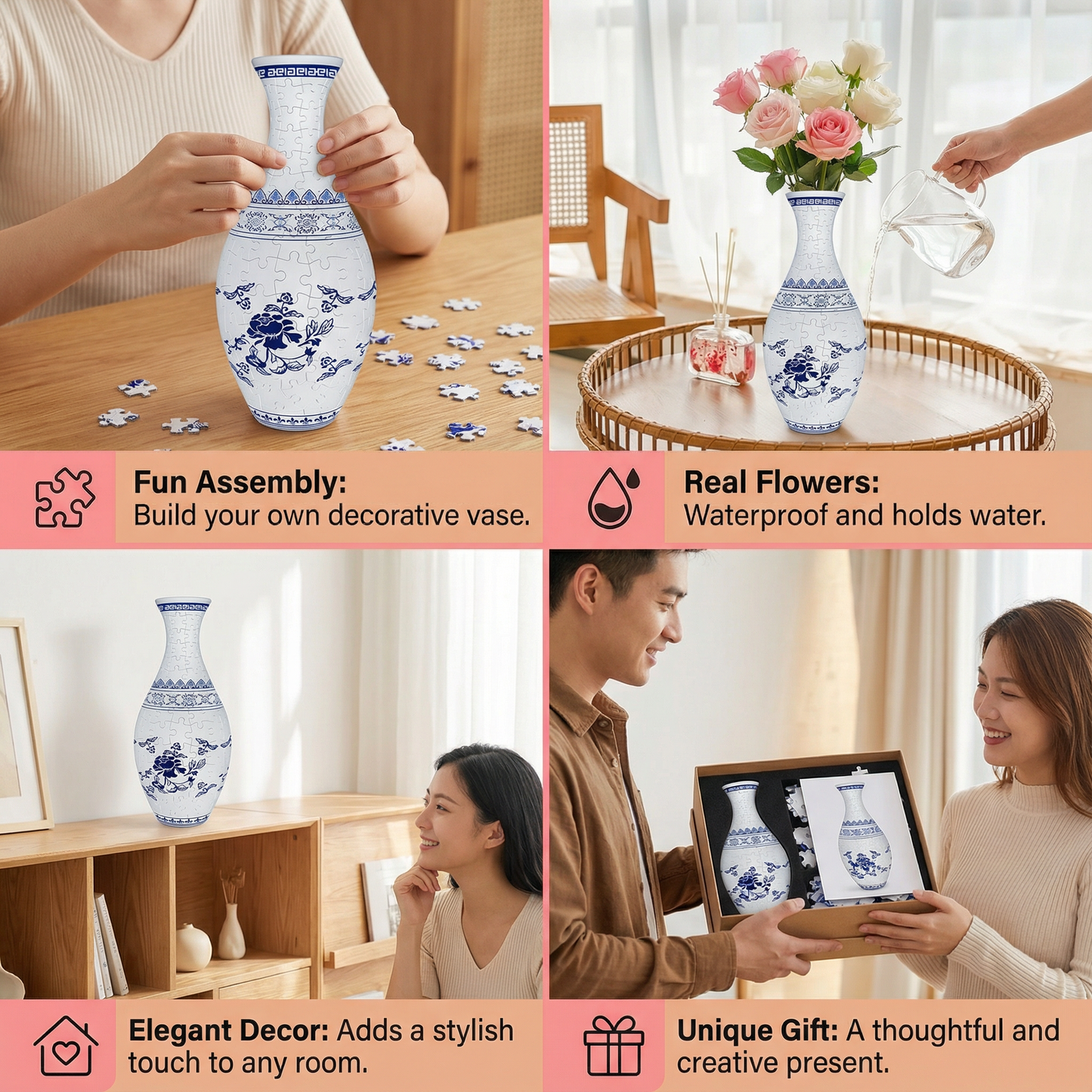 ⏰50% OFF 🧩 Elegant 3D Puzzle Vase