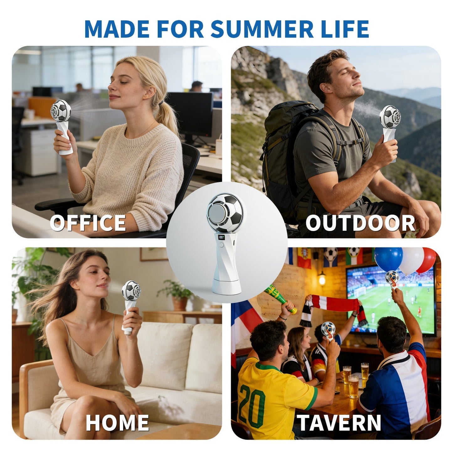 The Ultimate World Cup Style Portable Fan – Made for Your Summer Life