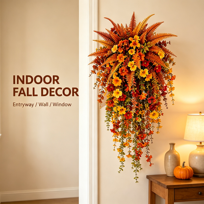 🍂60% OFF Artificial Autumn Harvest Swag Front Door & Farmhouse Porch Hanging Seasonal Decor