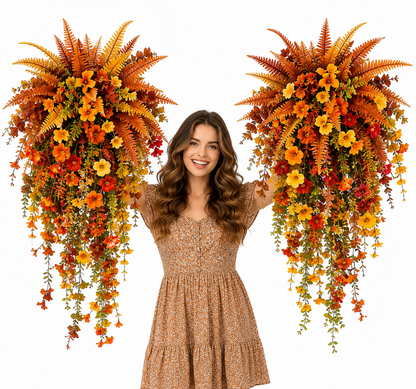 🍂60% OFF Artificial Autumn Harvest Swag Front Door & Farmhouse Porch Hanging Seasonal Decor