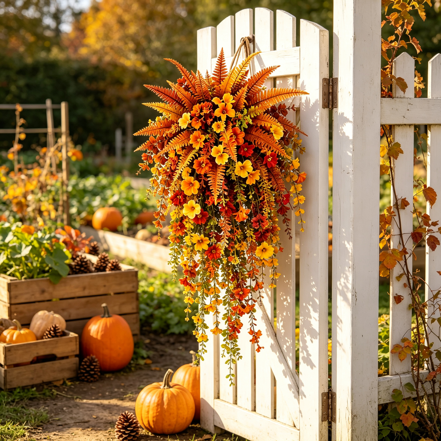 🍂60% OFF Artificial Autumn Harvest Swag Front Door & Farmhouse Porch Hanging Seasonal Decor