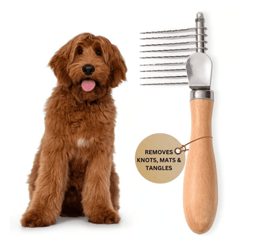 🌹Dog Dematting Brush & Undercoat Rake – Say Goodbye to Tangles, Hello to Smooth Fur! ✨