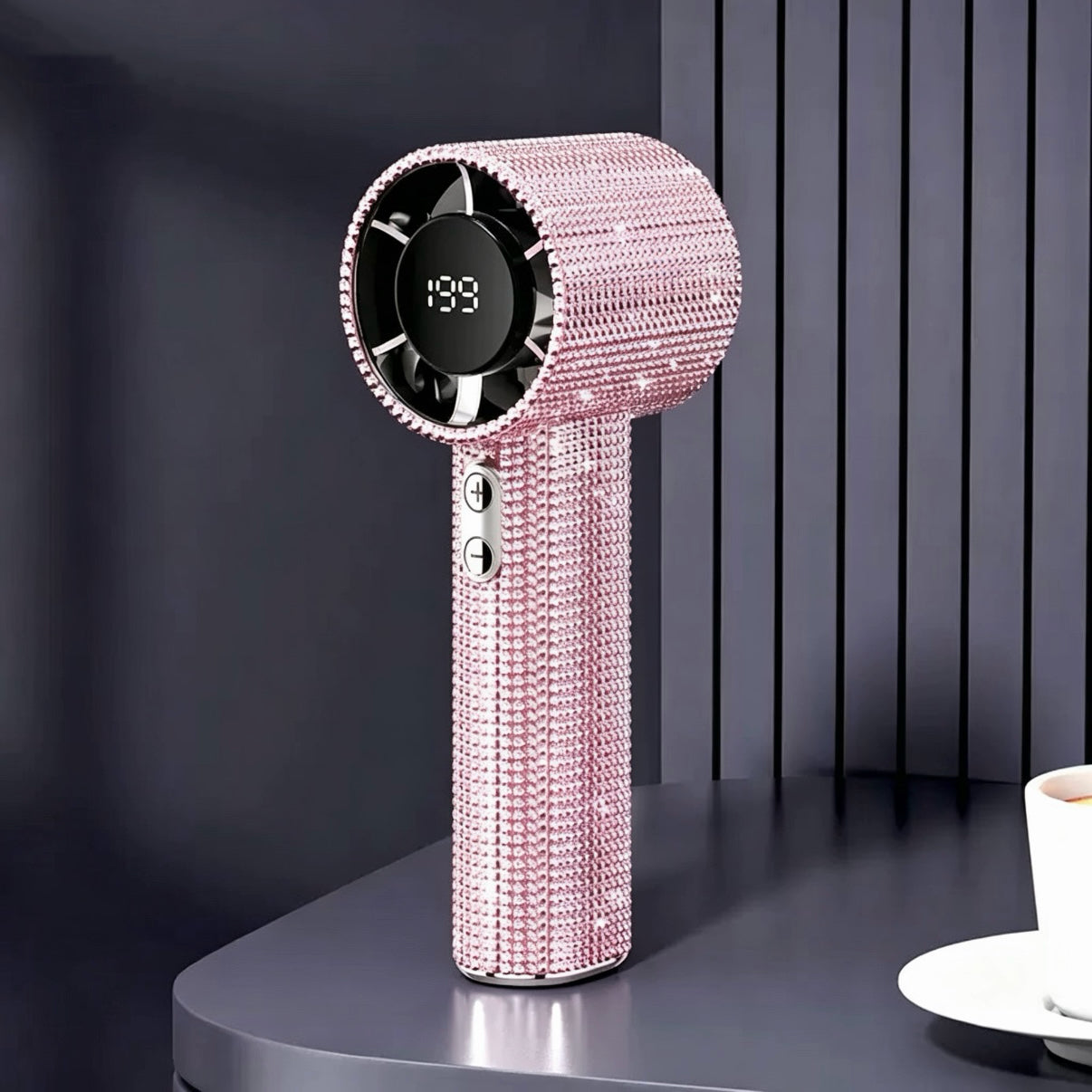 Diamond Fan Luxury Bling Portable Handheld Turbo Fan