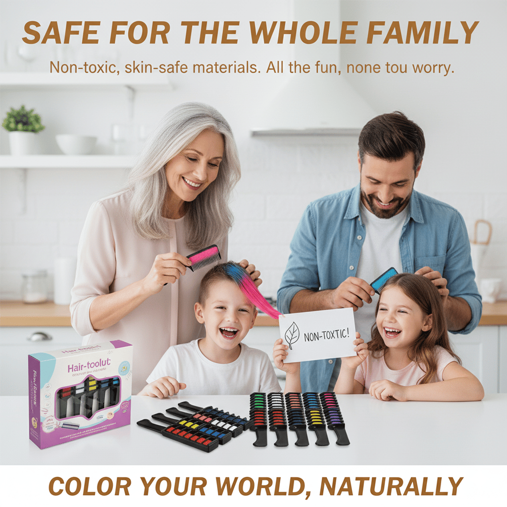🌈Festive Fun Hair Chalk Combs,As low as $12 per box！