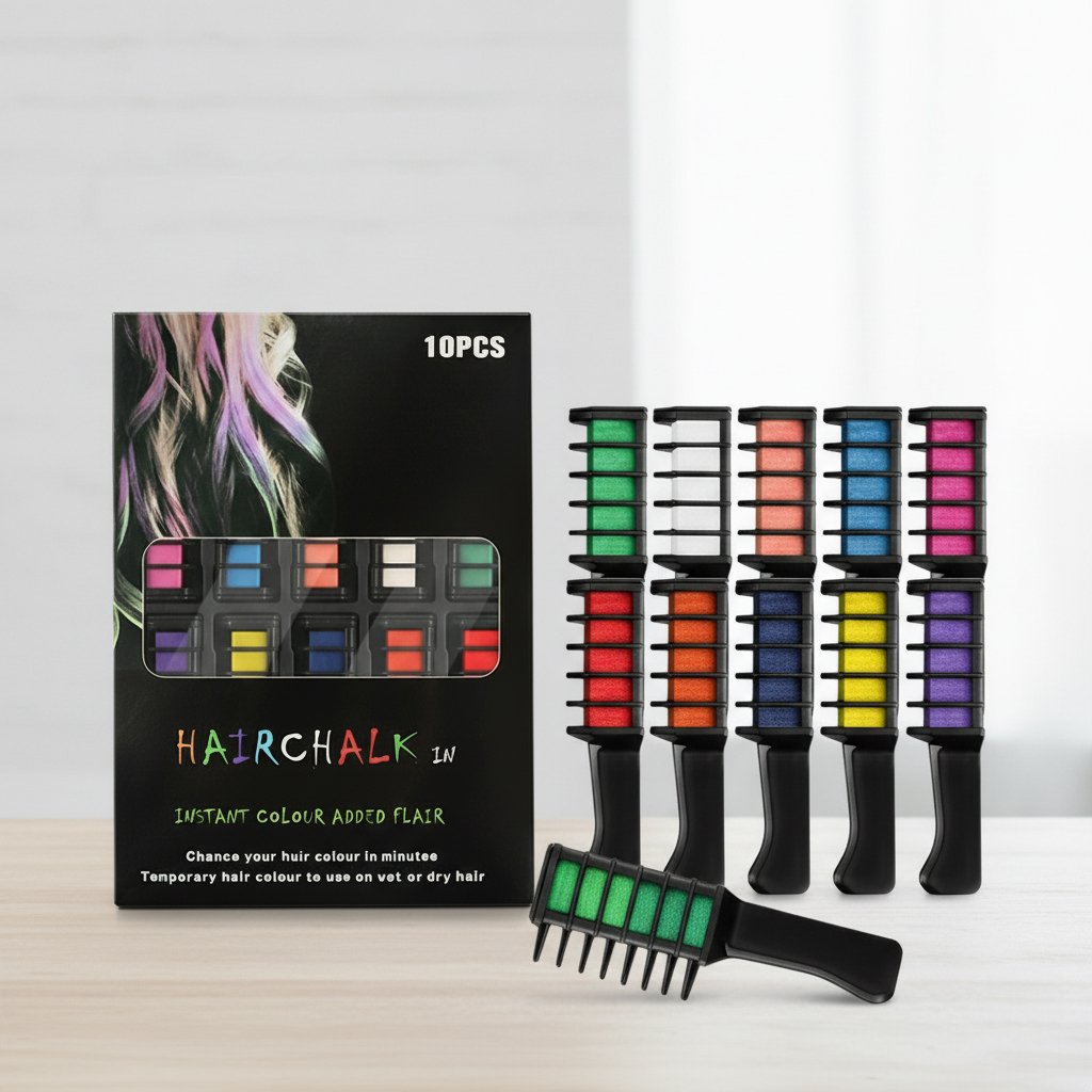 🌈Festive Fun Hair Chalk Combs,As low as $12 per box！