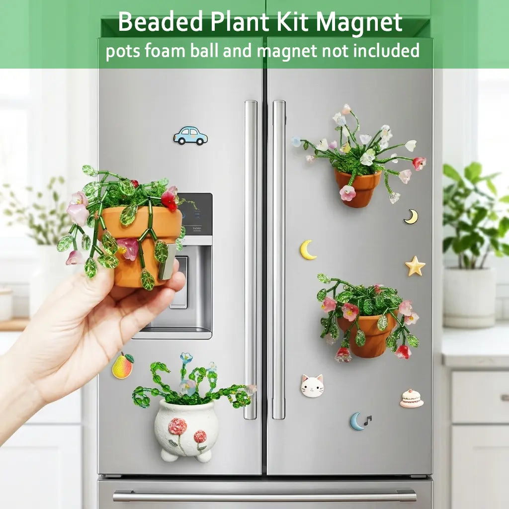 🍀Green Glass Beads Beaded Plant Kit DIY-Gifts for Adults🎁