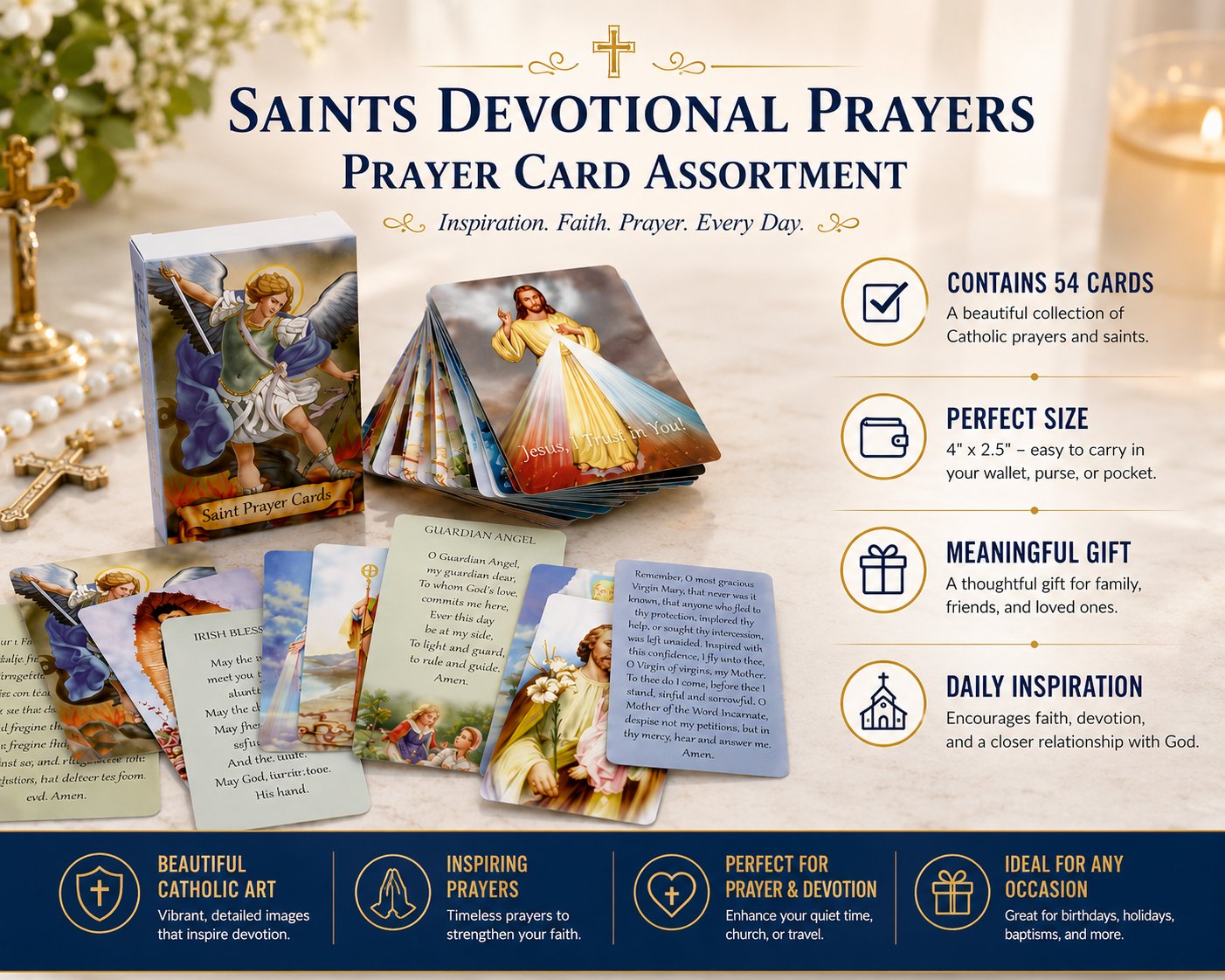 ✝️ Catholic Genuine Leather Holy Card Holder