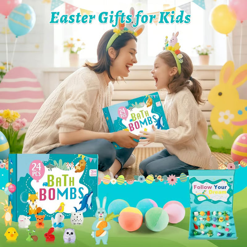 🔥LAST DAY 49% OFF - Natural Bath Bombs for Kids with Mega Bubbles & Surprise Inside