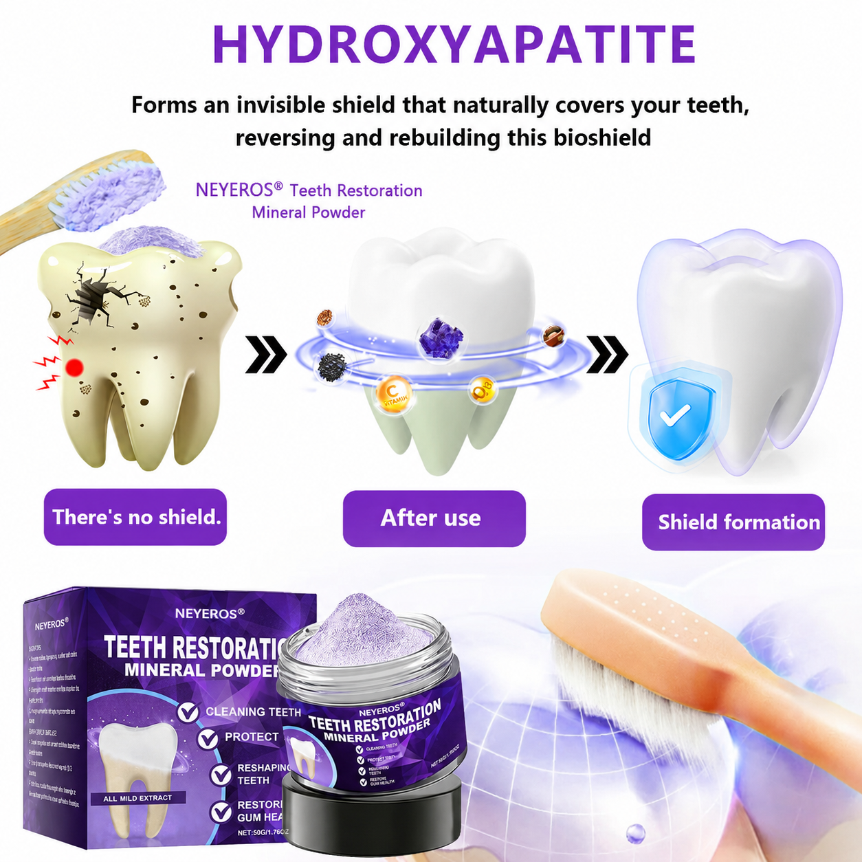 NEYEROS® 🎁Limited-Time Offer🎁 - Don't miss out! Tooth Repair Mineral Powder (Treats periodontitis and oral ulcers, prevents tooth loss, and repairs gum recession)