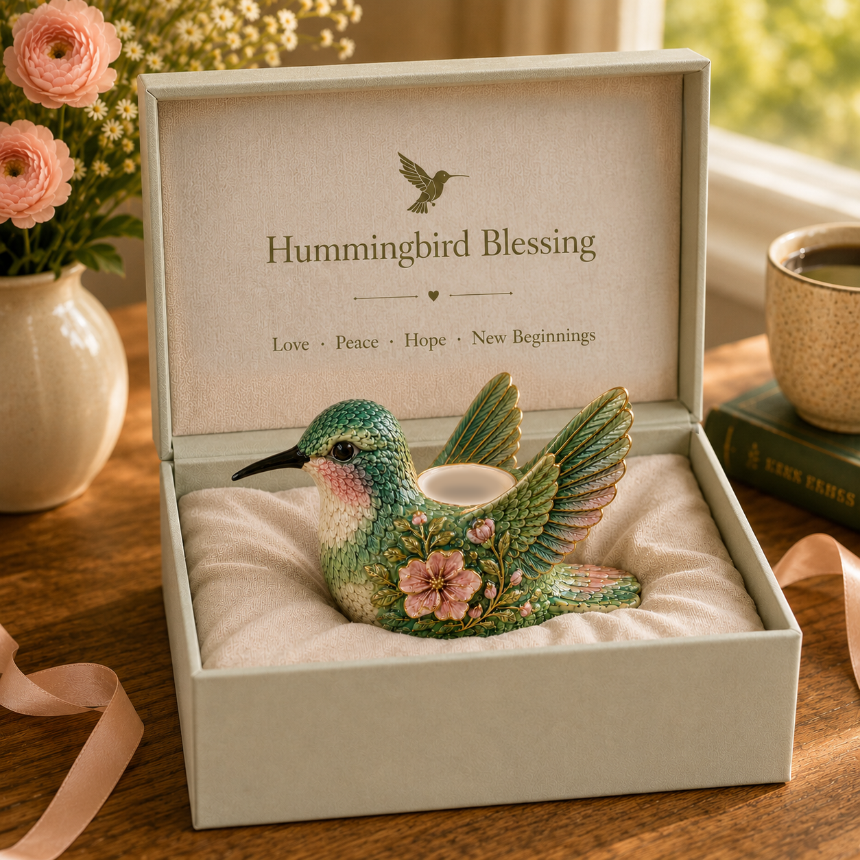 🌸Hummingbird Candle Holder Of Hope & Blessings ✨