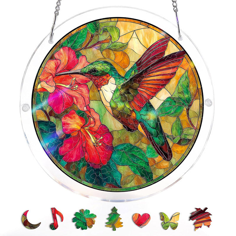 Acrylic Jigsaw Puzzle Suncatcher - Dawn Blossom Sea