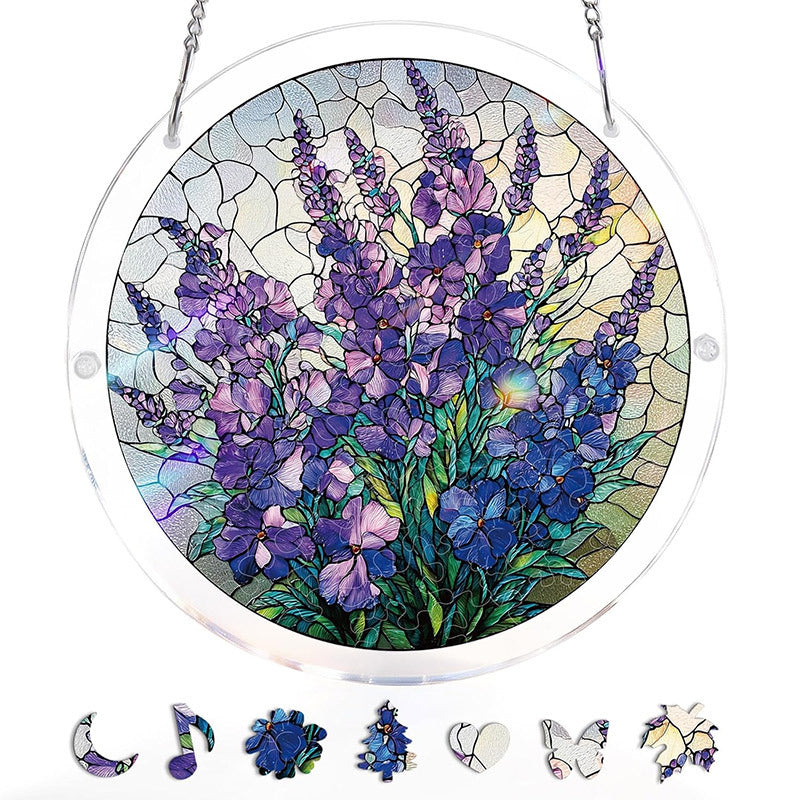 Acrylic Jigsaw Puzzle Suncatcher - Dawn Blossom Sea