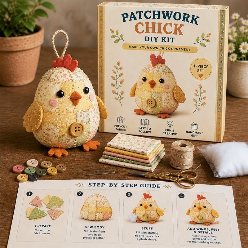 🧵DIY Patchwork Animal Kit – Create Your Own Adorable Animals - Highland Cattle