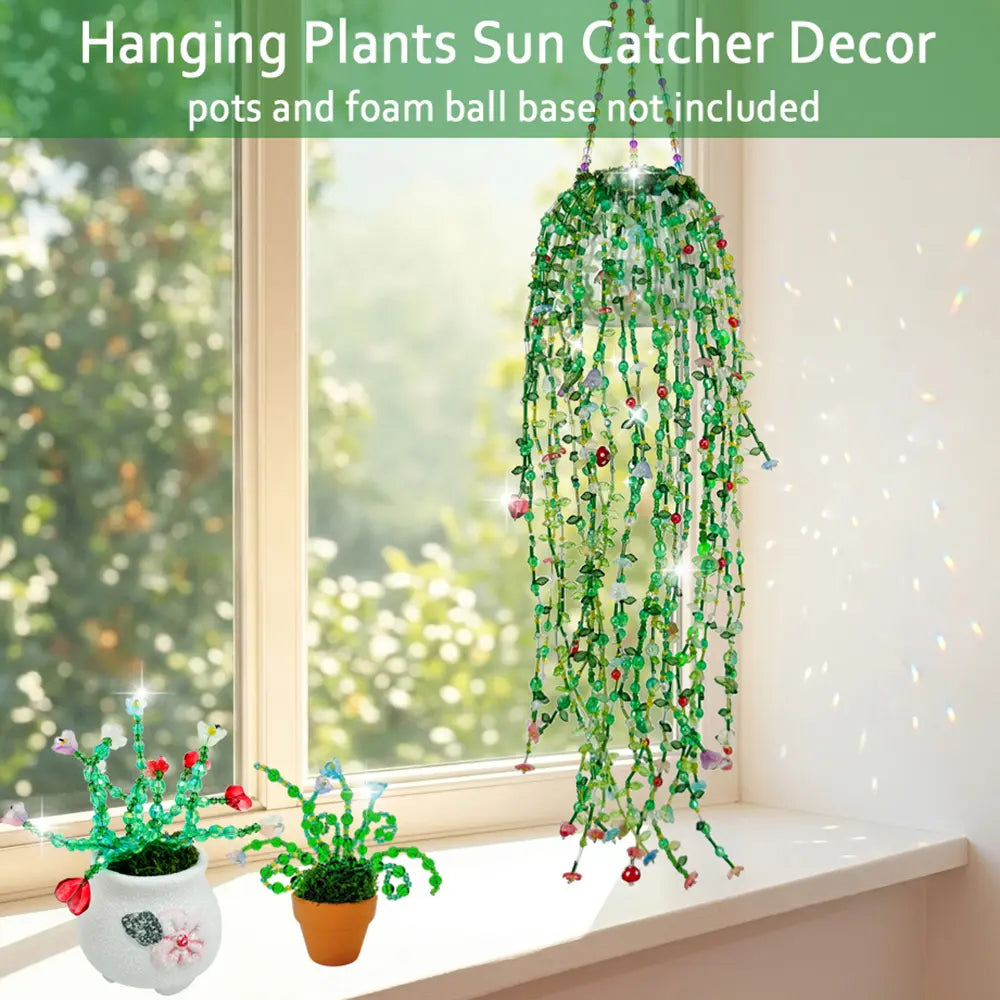 🍀Green Glass Beads Beaded Plant Kit DIY-Gifts for Adults🎁