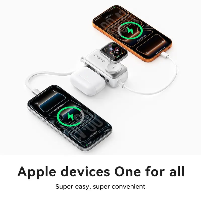 🔋 Orico 3-in-1 Power Bank – Wireless Watch Charger for iPhone & Android ✈️