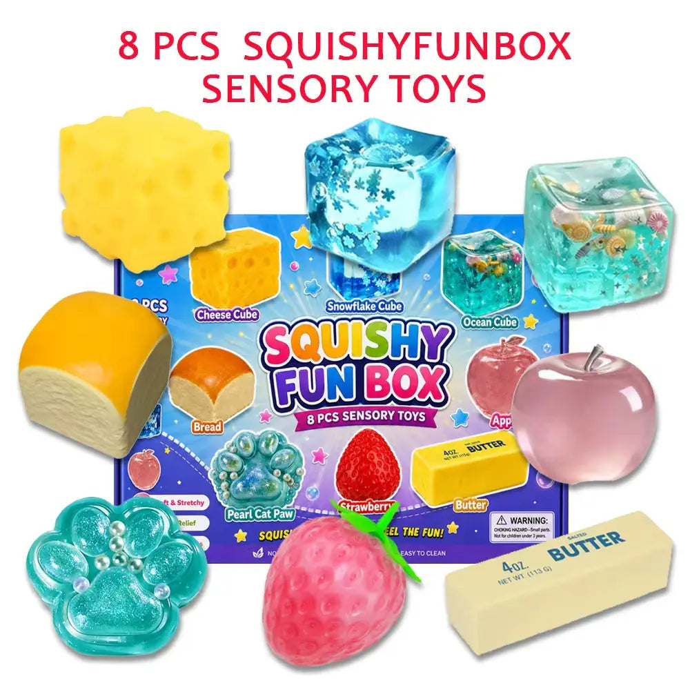 😳✨8-Piece Set Mystery Squishy Box,🎁FREE SHIPPING😍