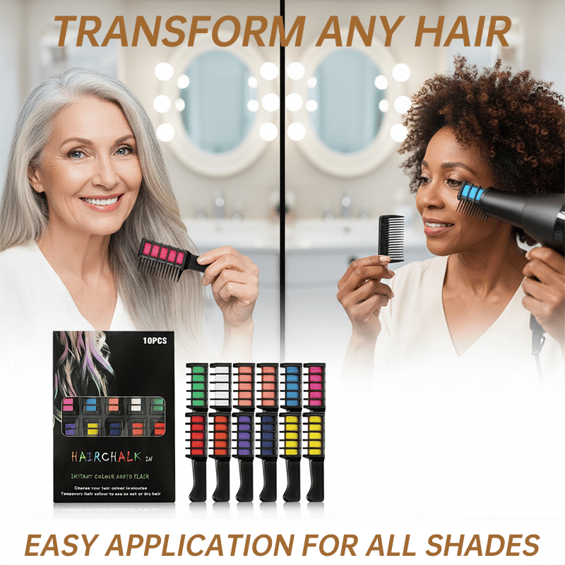 🌈Festive Fun Hair Chalk Combs,As low as $12 per box！